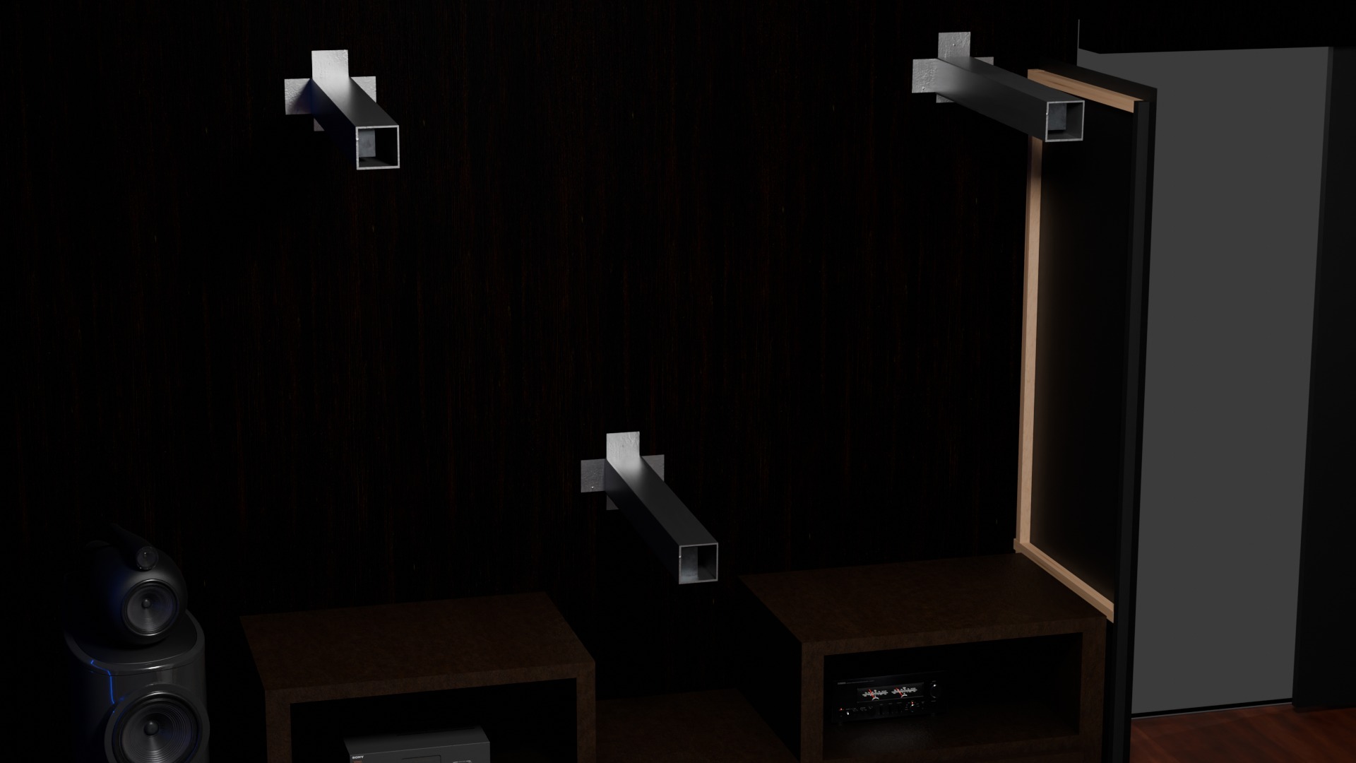 Room modelled in Blender before fabrication